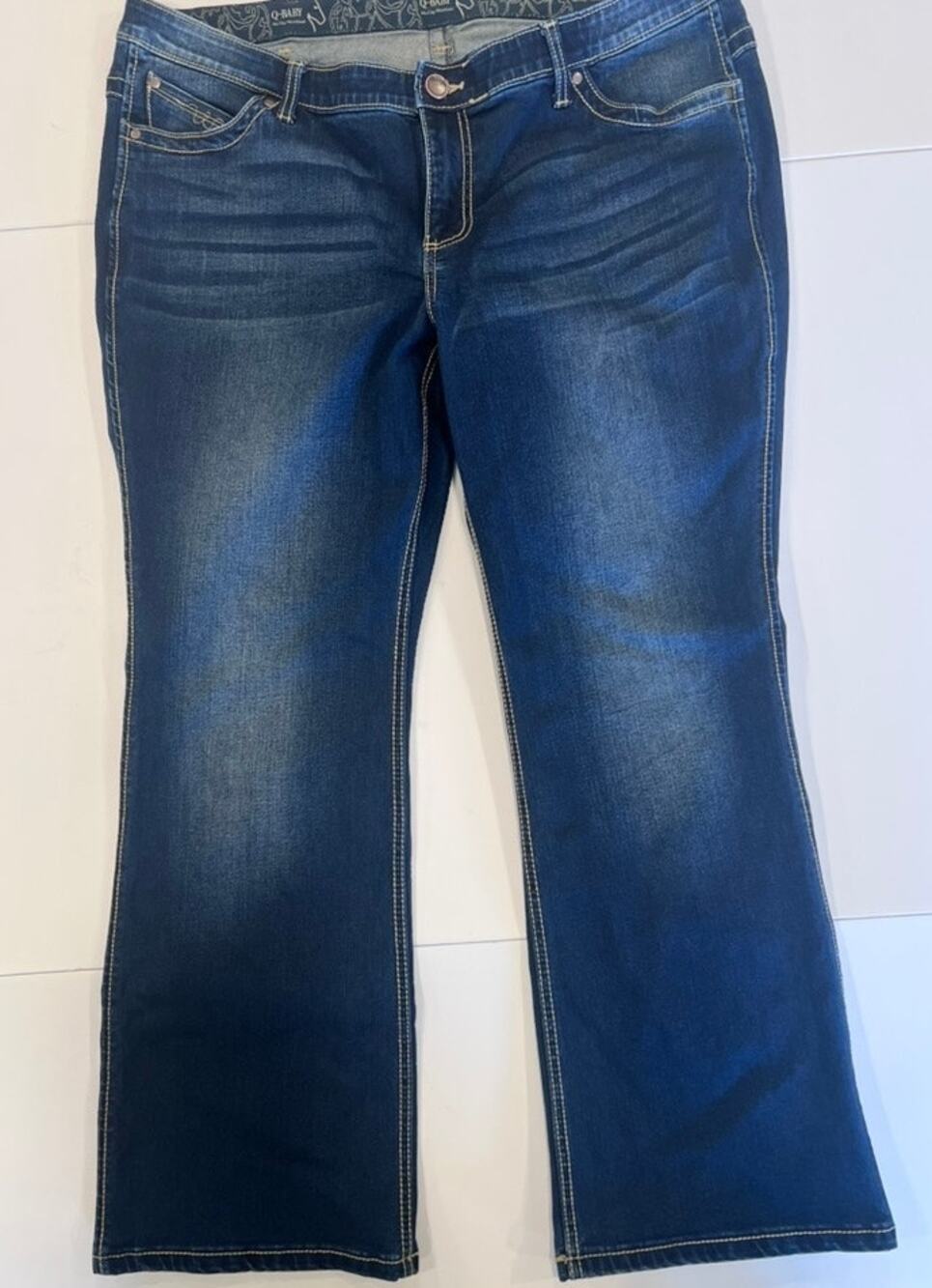 Wrangler Q-Baby Ultimate Riding Jeans 20W x 30 Mid Rise No Gap Waistband Stretch